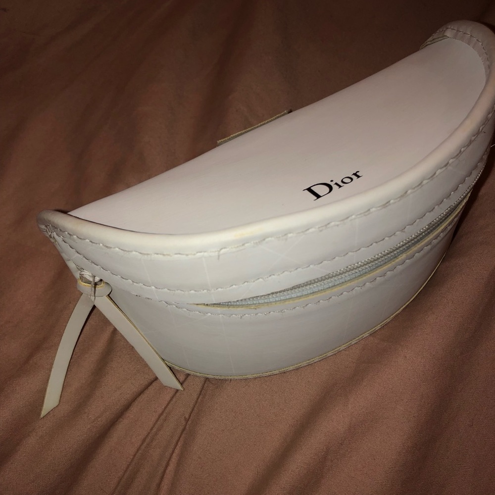 Genuine leather Dior oversized sunglass case